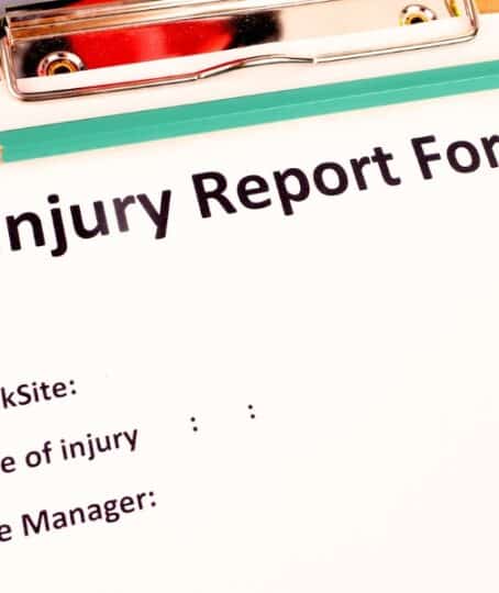 Work place injury report form