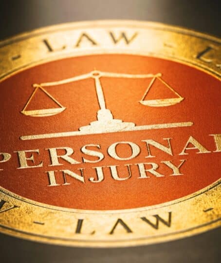 Legal services. Personal injury lawyer symbol.