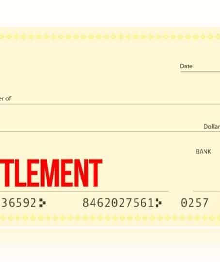 settlement bank check