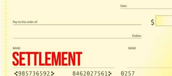 settlement bank check