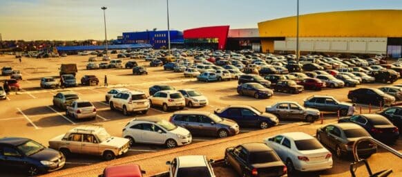 Car parking in the supermarket complex