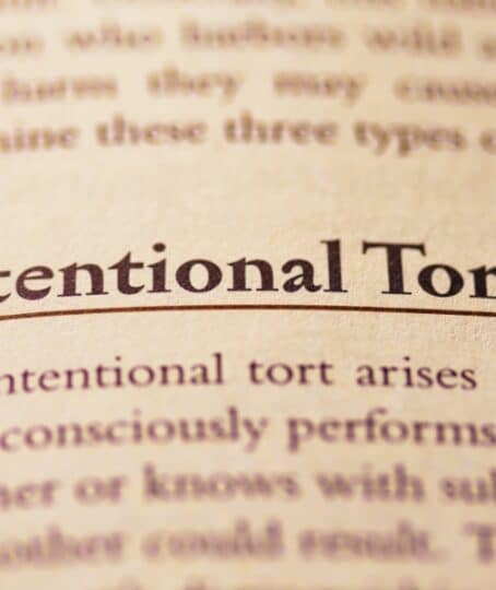 intentional tort printed in text on page as visual aid or business law reference exceptions to the exclusive remedy rule