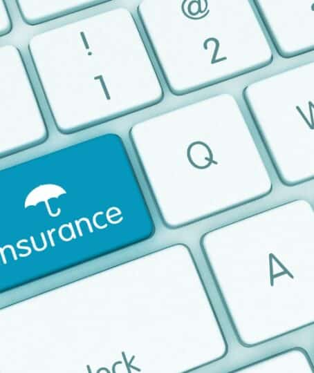 Online insurance on a keyboard