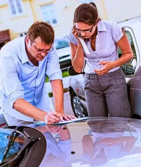 Drivers fill out an accident statement report after having a parking lot accident. how long do you have to report a car accident