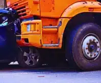 Car crash accident on the road. truck and passenger car collision. Truck Accidents Caused by Federal Safety Violations